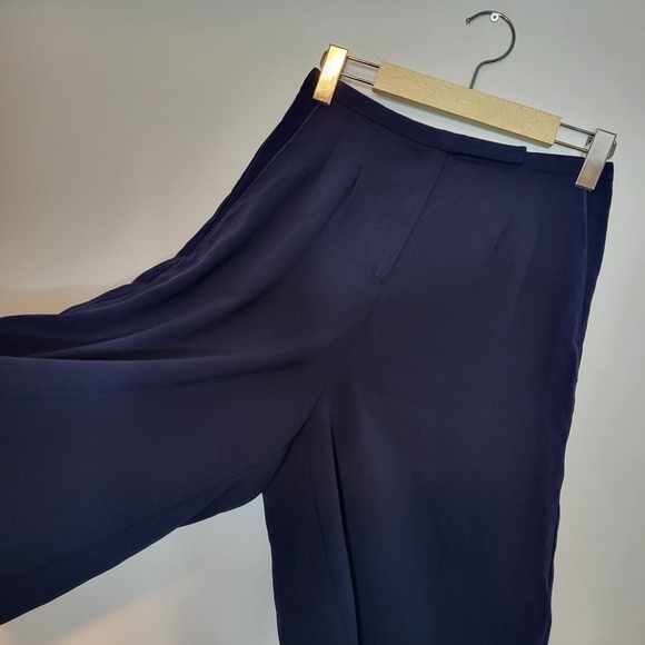 Aritzia Babaton Navy Blue Lazarus Culottes Pants Size 00 - Picture 4 of 10
